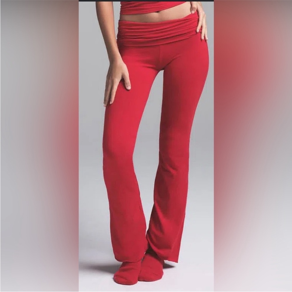 SKIMS BRICK COTTON FOLDOVER FLARE LEGGING